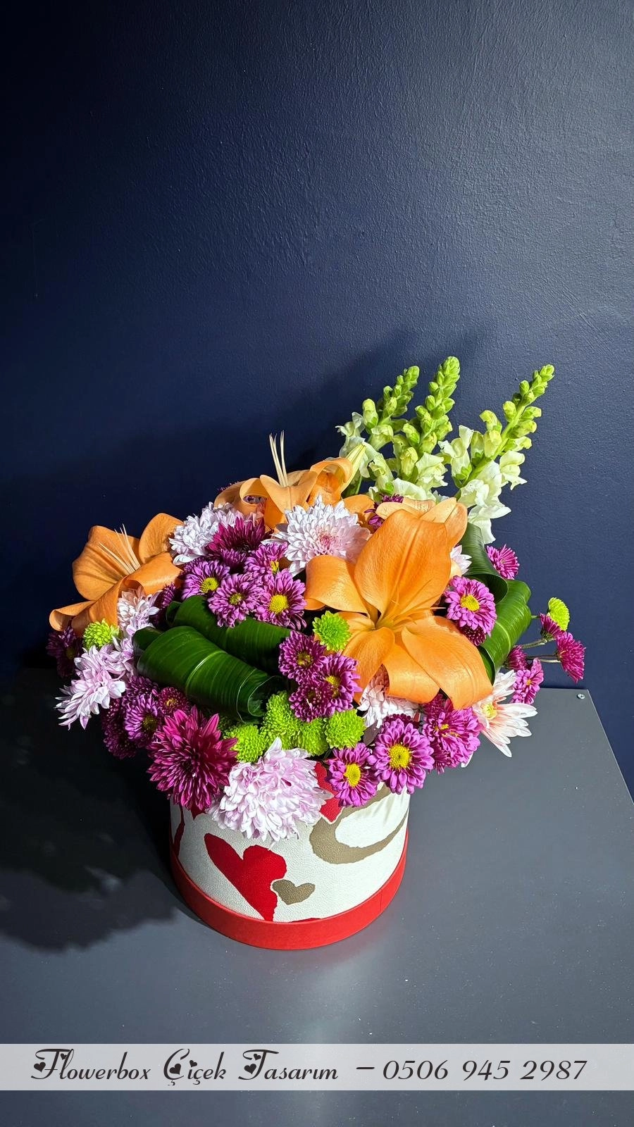 Lilyum Mix Kutu Aranjmanı 