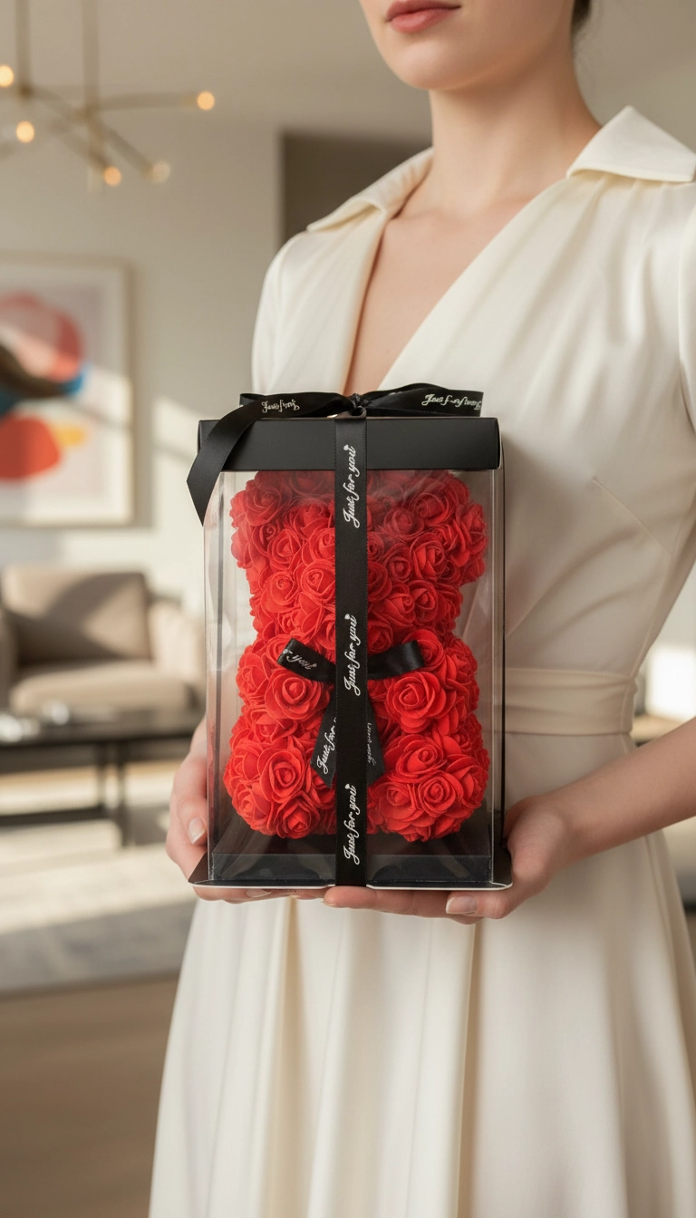 Solmayan Gül Teddy Ayıcık