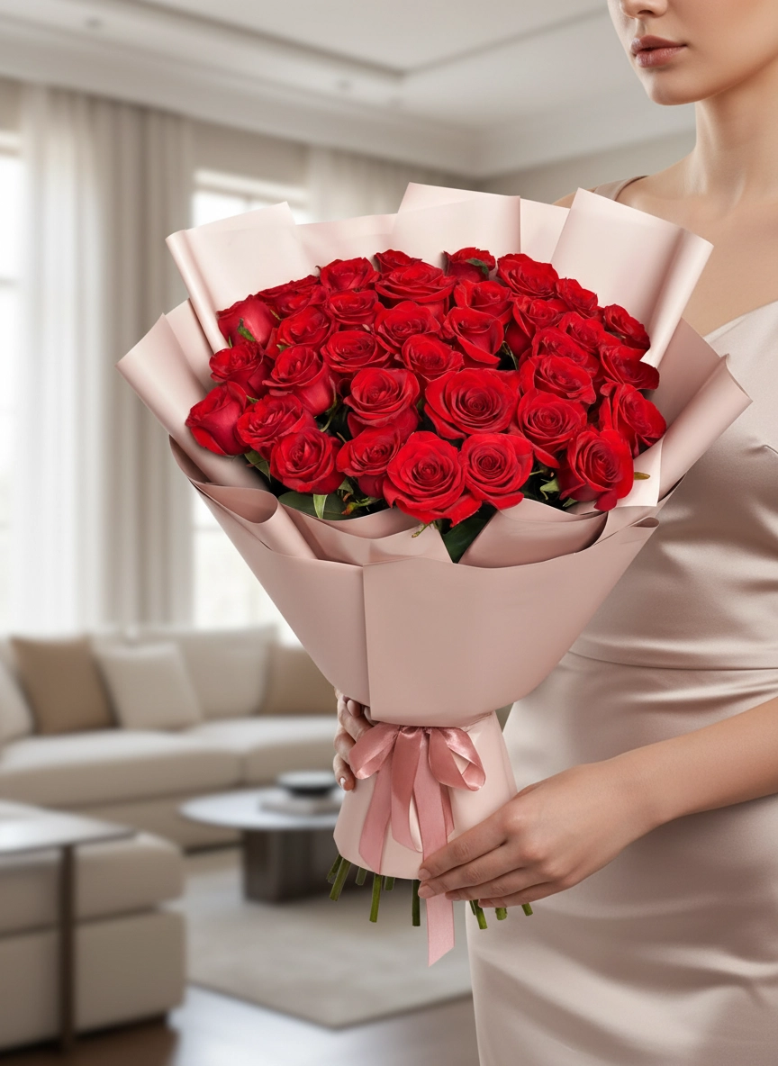 31 Adet Kırmızı Gül Buketi