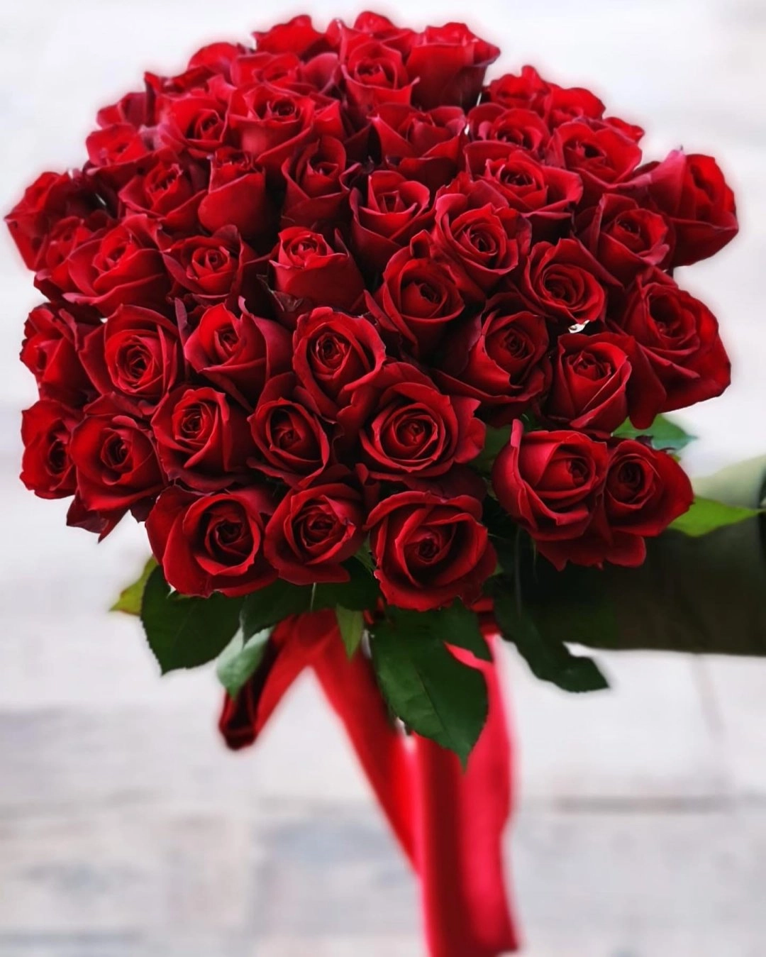 40 Güllü Kırmızı Gül Buketi ( isteme Buketi ) 