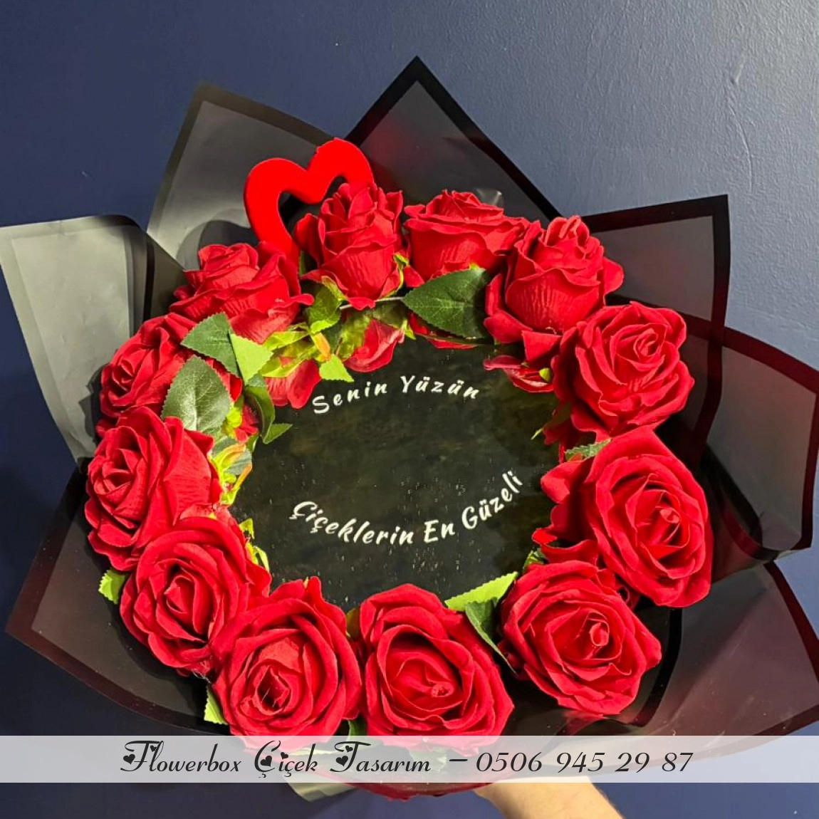 Aynalı Gül Buketi ( Yapay )