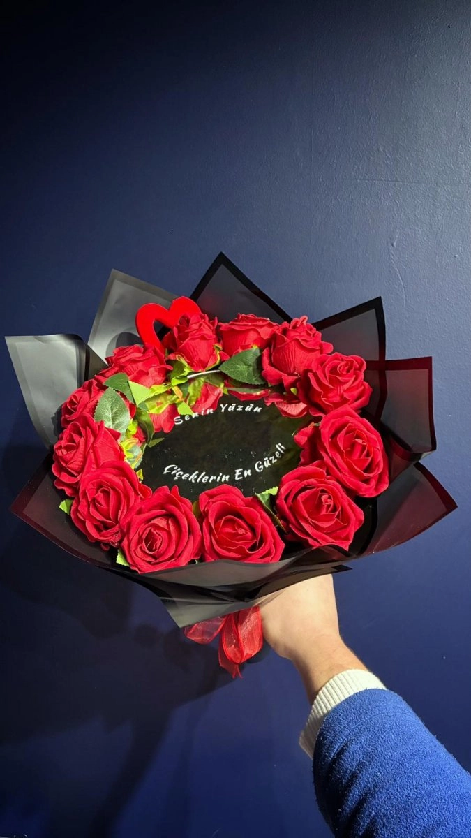 Aynalı Gül Buketi ( Yapay )