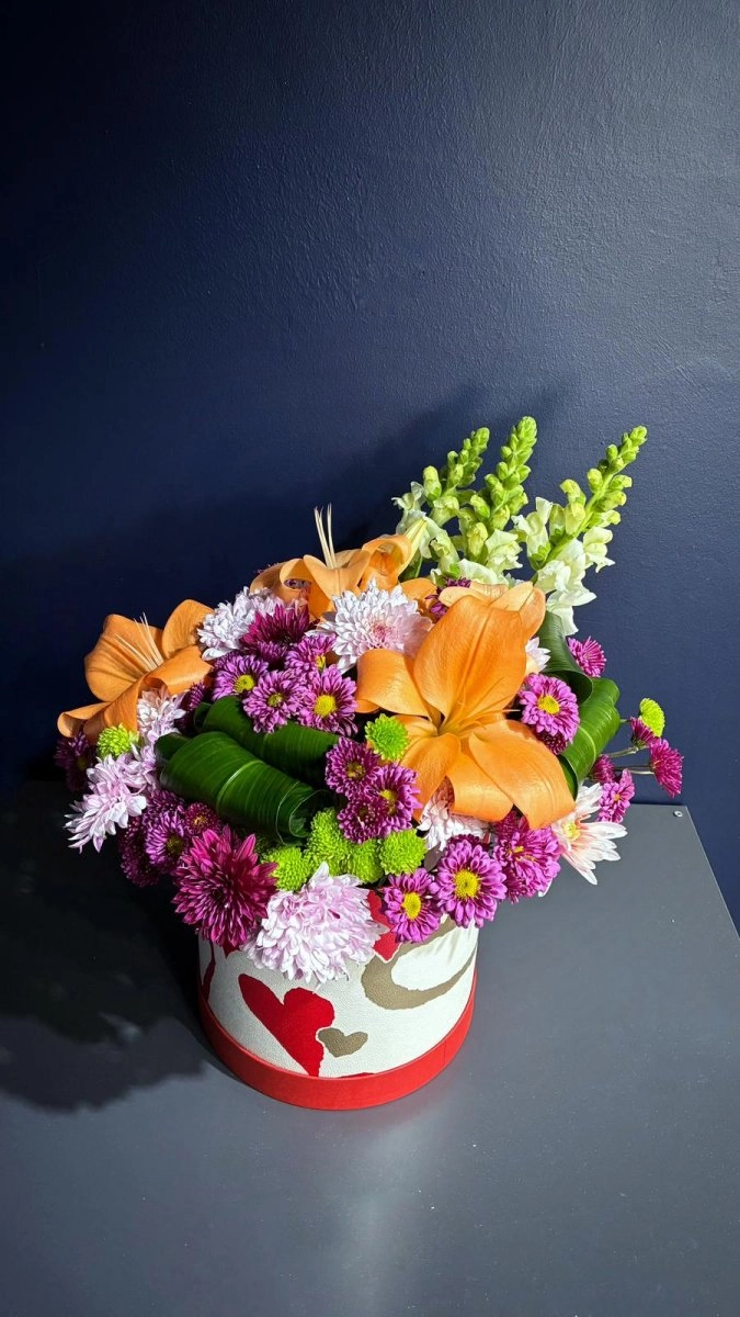 Lilyum Mix Kutu Aranjmanı 