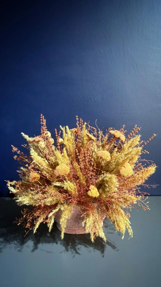 Naturel Tonlarda Kuru Çiçek Aranjmanı