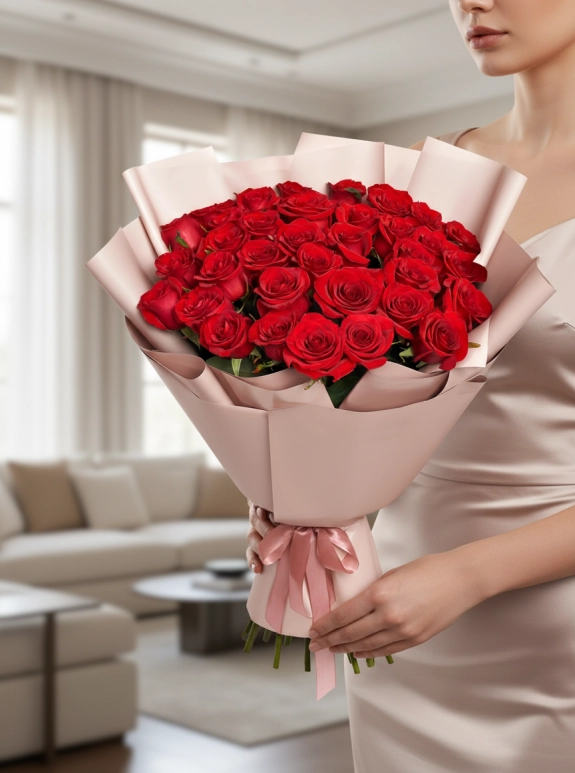 31 Adet Kırmızı Gül Buketi