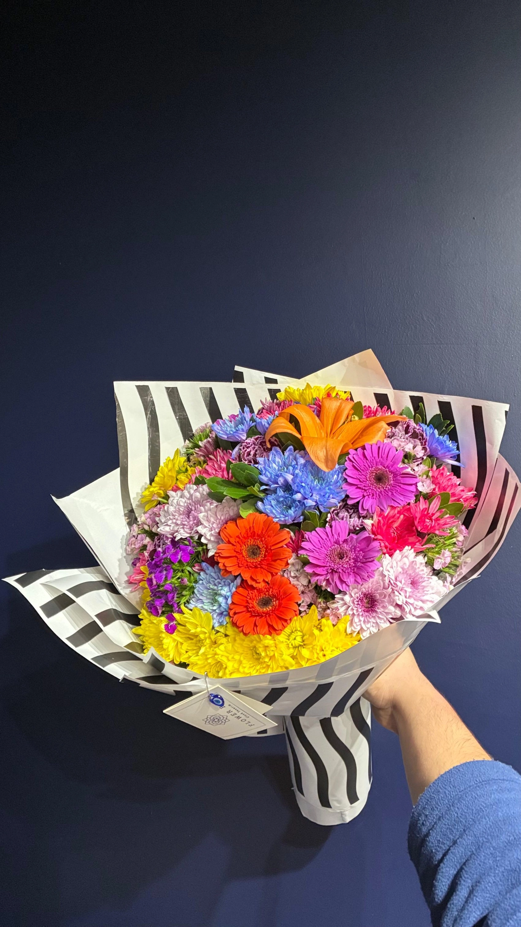 Renkli Karışık Gelbera Buketi