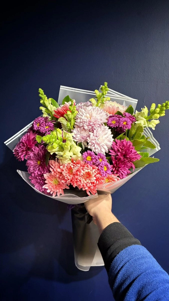 Renkli Karışık Papatya Buketi