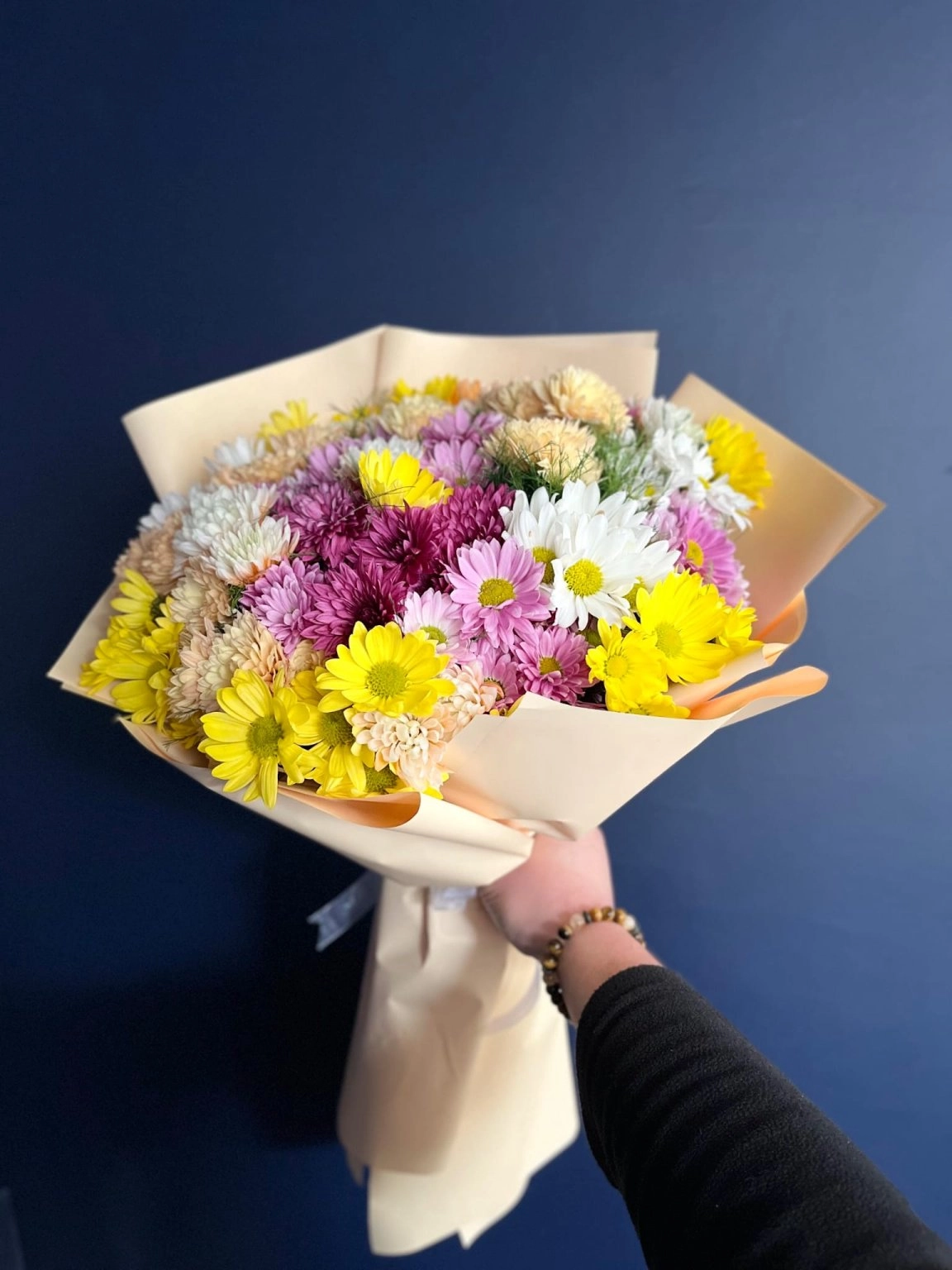 Renkli Karışık Papatya Buketi