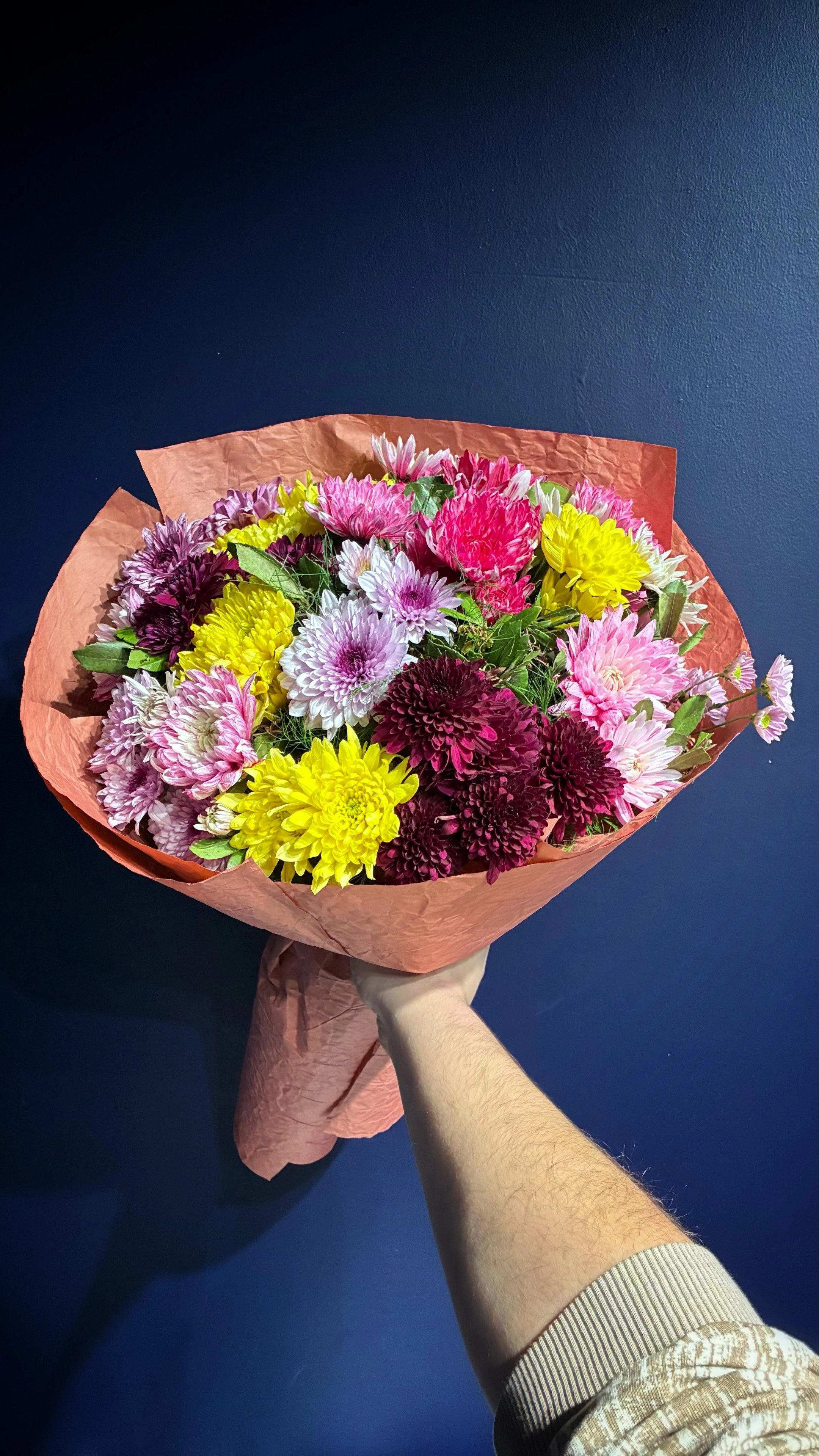 Renkli Karışık Papatya Buketi