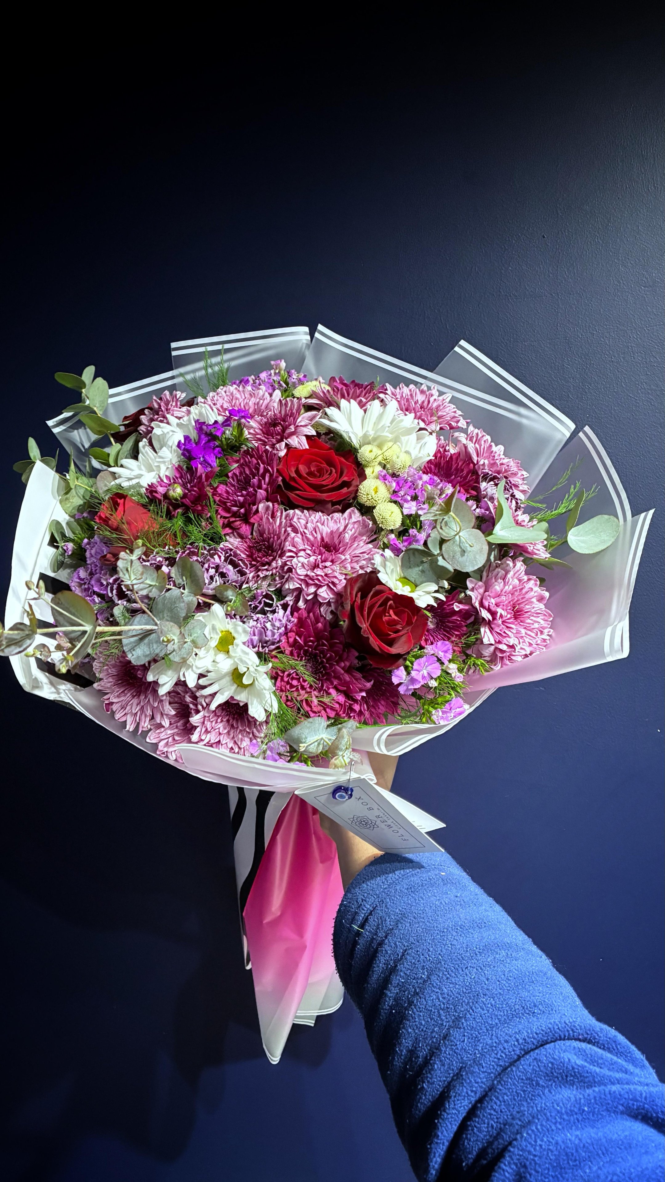 Renkli Karışık Papatya Buketi