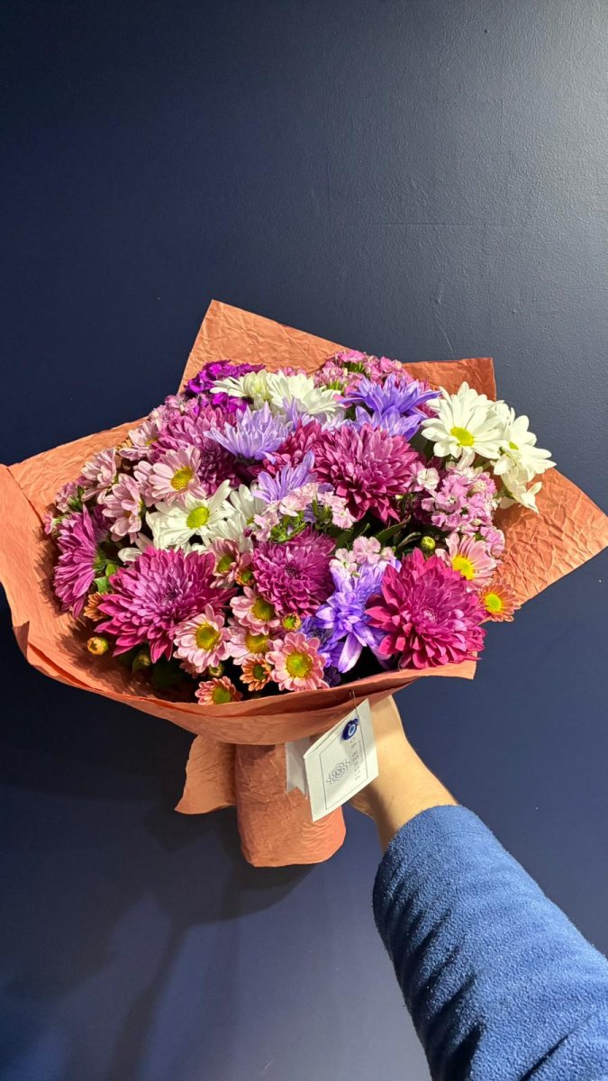 Renkli Karışık Papatya Buketi 