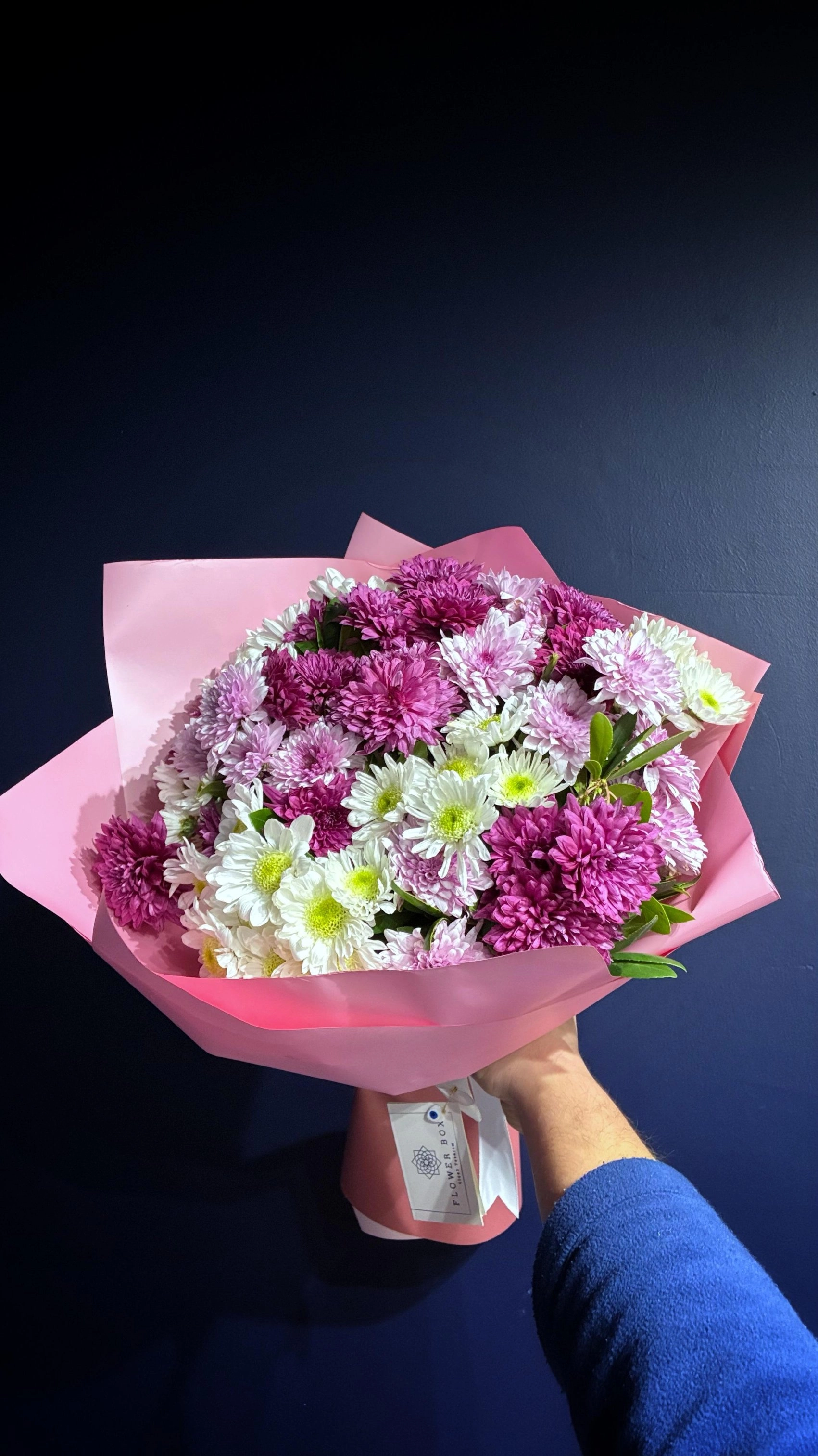 Soft Pembe Karışık Kasımpatı Buketi