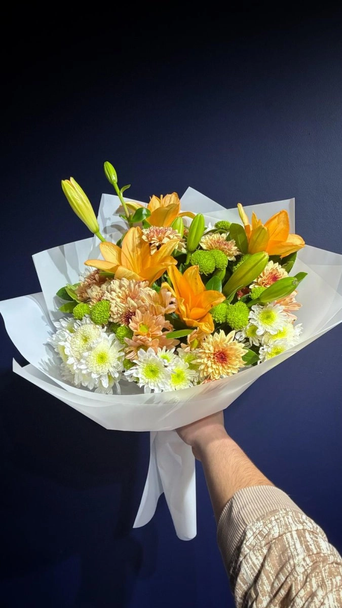 Turuncu Lilyum Mix Buketi